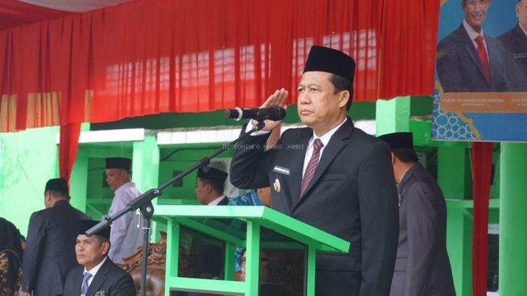 Bupati Muaro Jambi Bambang Bayu Suseno, Jadi Inspektur Upacara pada Peringatan Hari Amal Bakti (HAB) ke-80