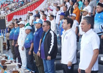 Wakil Bupati Muaro Jambi Junaidi H Mahir Hadiri Pembukaan Gubernur Jambi Cup di Stadion Swarnabhumi